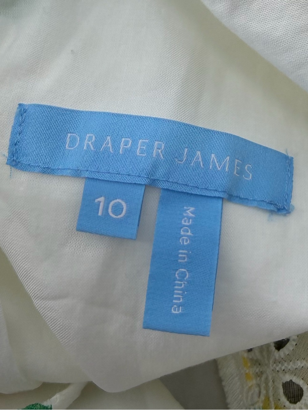 Draper James Terri Tie Back Top in Magnolia Eyelet, Floral Print, Women's 10 - Picture 9 of 10